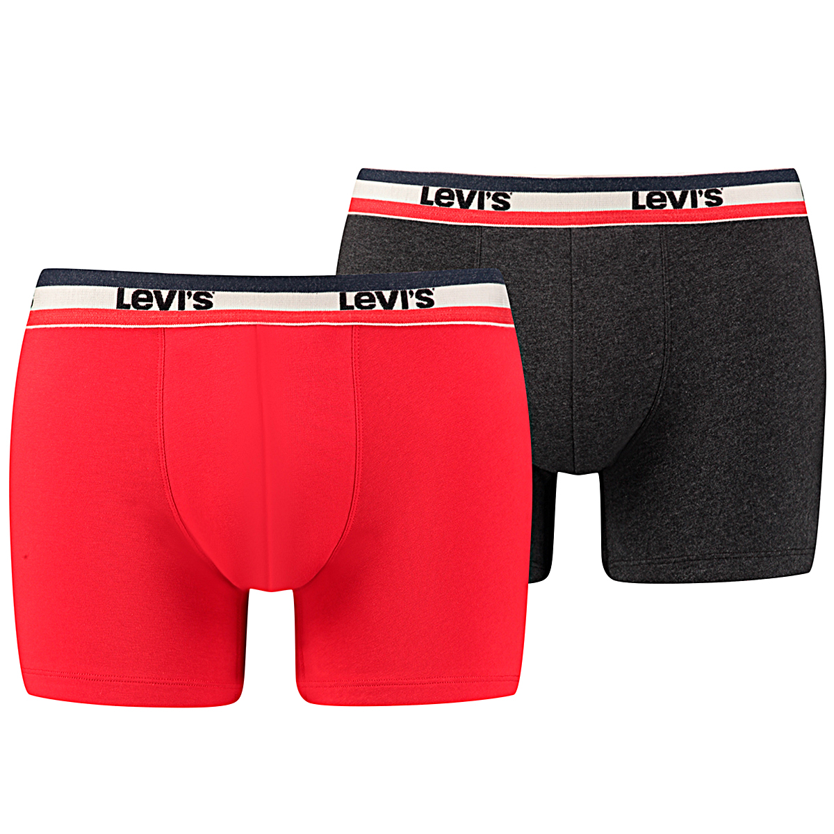 2 er Pack Levis Boxer Brief Boxershorts Men Herren Unterhose Pant Unterwäsche XL, 786 - Red / Black von Levi's