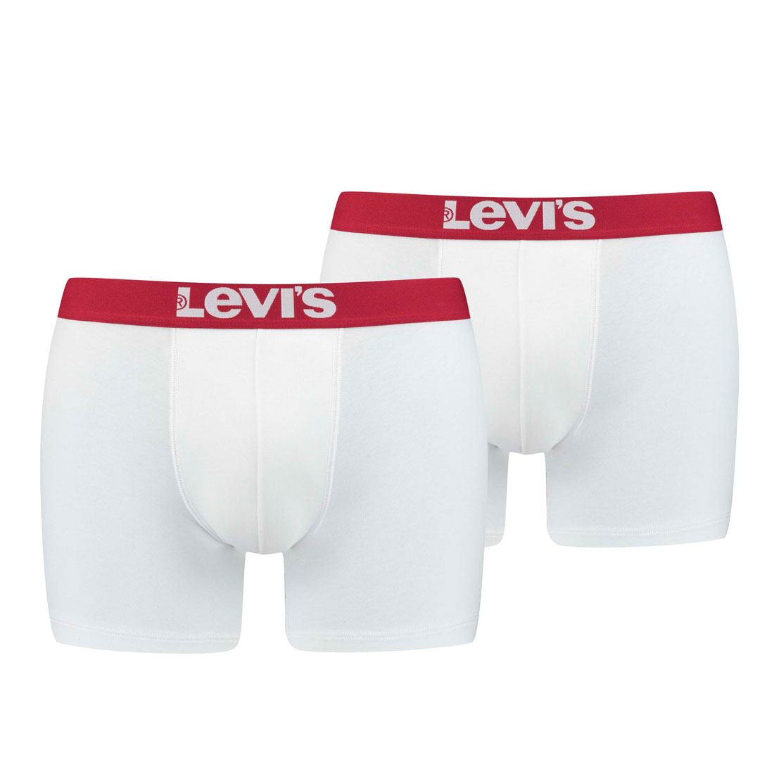 2er Pack Herren Levis Solid Basic Boxer Brief Boxershorts Unterwäsche Pants  M, 317 - white/white von Levi's