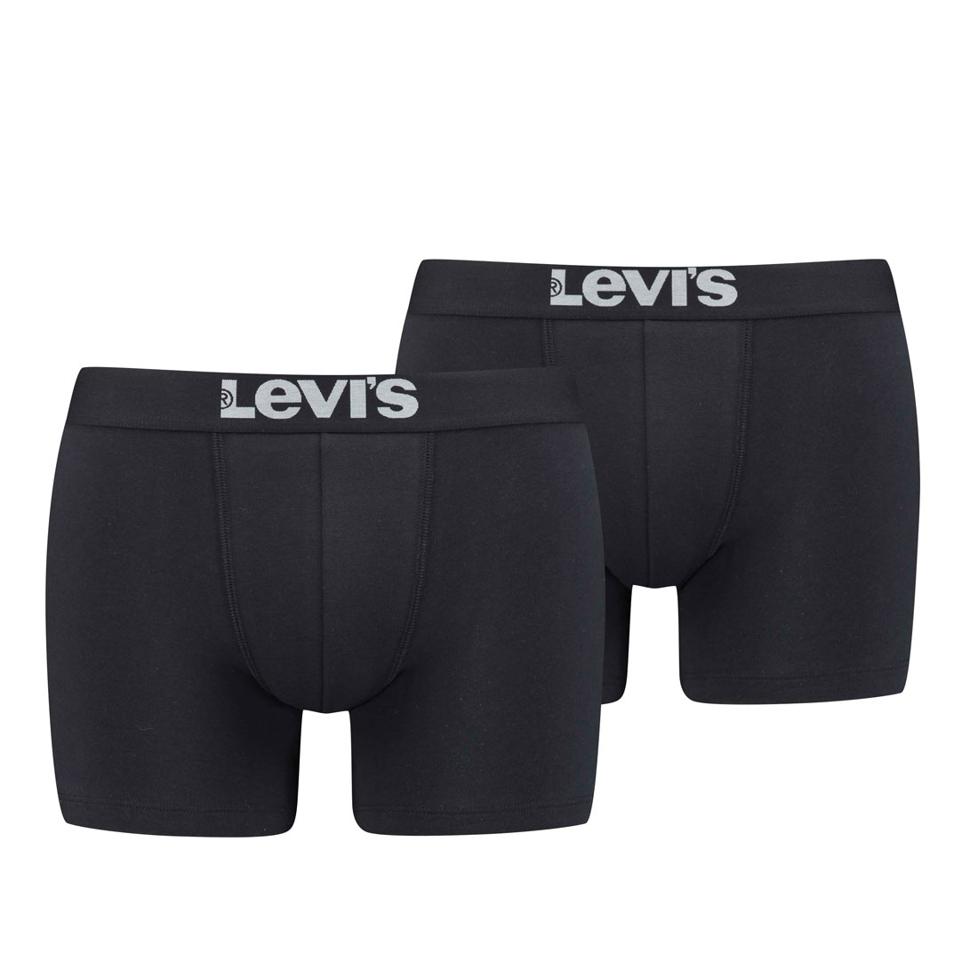 2er Pack Herren Levis Solid Basic Boxer Brief Boxershorts Unterwäsche Pants  XL, 884 - jet black von Levi's