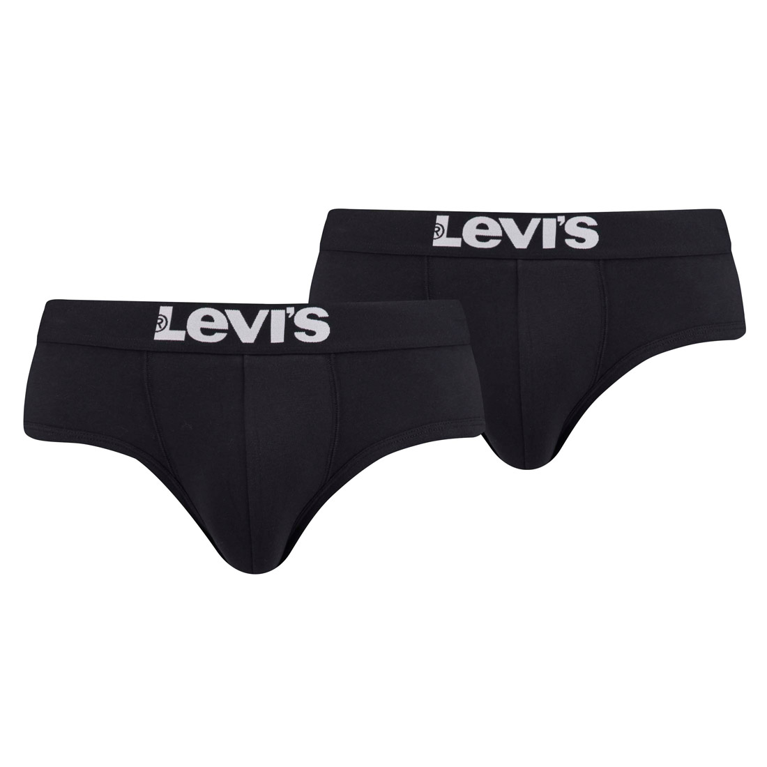2er Pack Levis Men Solid Basic Brief Shorts Slip Herren Unterhose Pant Unterwäsche XL, 884 - jet black von Levi's