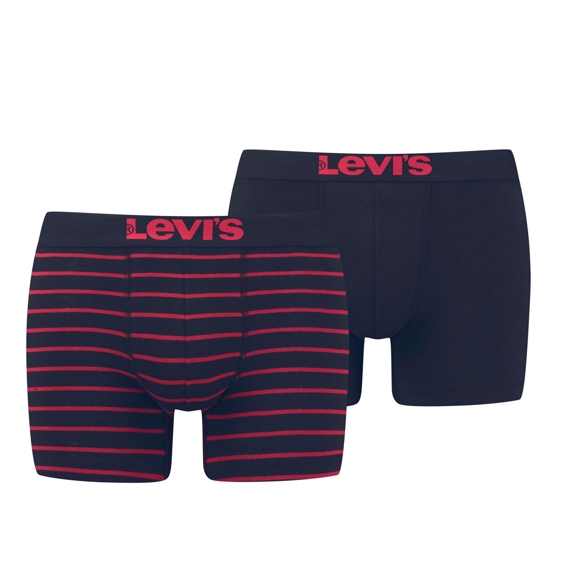 2er Pack Levis Men Vintage Stripe YD B Boxer Brief Boxershorts Unterhose Pant Unterwäsche L, 786 - Red / Black von Levi's