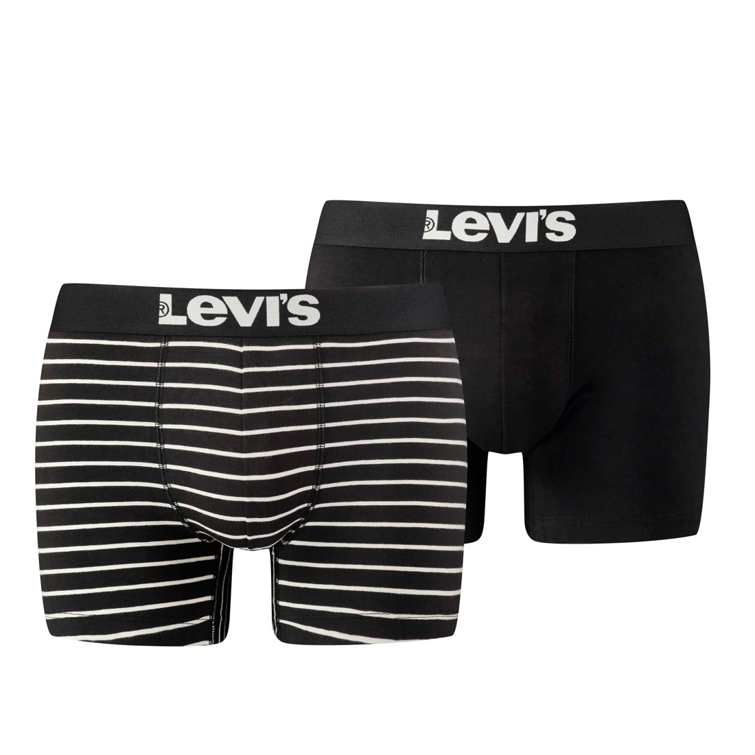 2er Pack Levis Men Vintage Stripe YD B Boxer Brief Boxershorts Unterhose Pant Unterwäsche M, 884 - jet black von Levi's