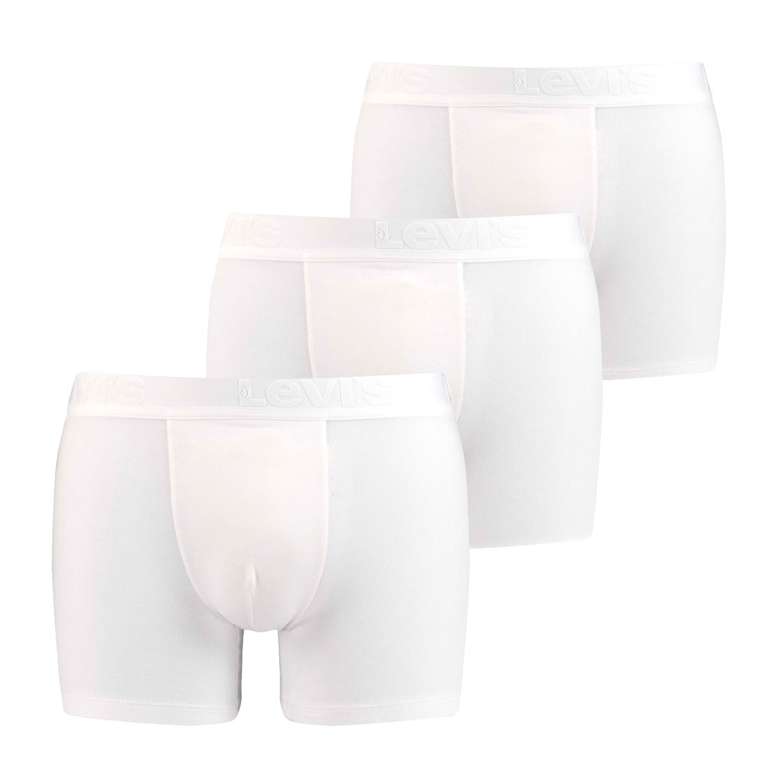 3er Pack Levis Men Premium Boxer Brief Boxershorts Herren Unterhose Pant Unterwäsche L, White von Levi's