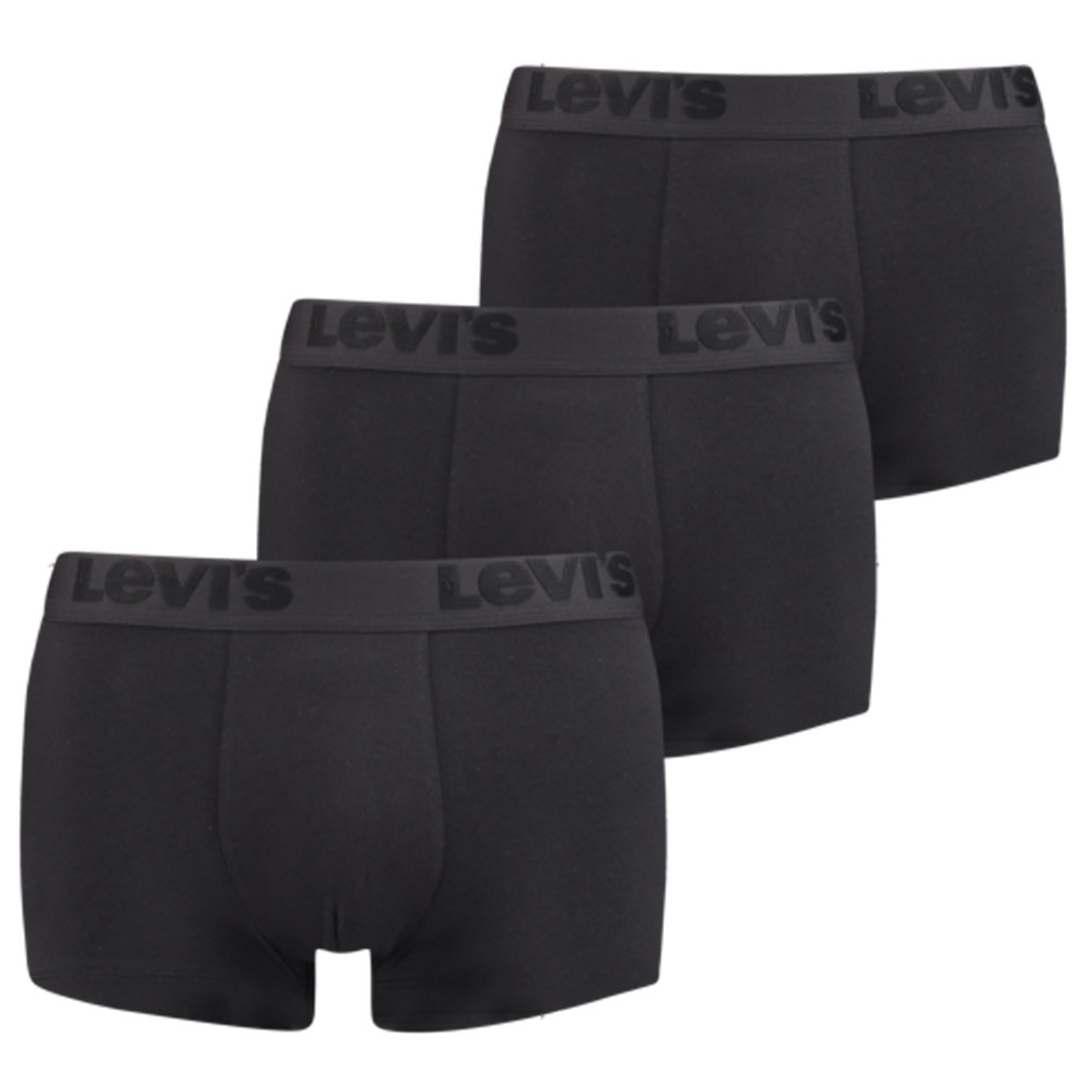 3er Pack Levis Men Premium Trunk Boxershorts Herren Unterhose Pant Unterwäsche S, Black von Levi's