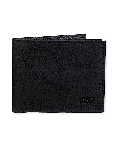 Levi's Herren RFID Passcase Wallet Logo Schwarz Prägung One Size, Schwarz geprägt, Einheitsgröße, RFID-Geldbörse mit geprägtem Logo von Levi's