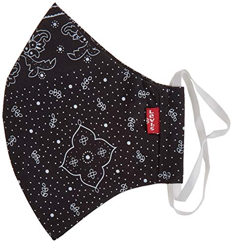 Levi's Unisex 1pk Reusable Face Cover Bandana, Black, L von Levi's