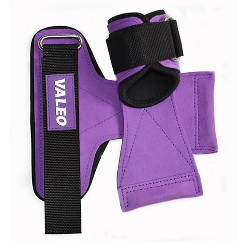 Lewey Fitness-Handschuh-Set for Klimmzüge, Bankdrücken und Kreuzheben – Handgelenkunterstützung und Griffverbesserung (Size : Purple) von Lewey