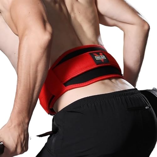 Sport-Taillengürtel for Gewichtheben und Fitness – Bauchstützgürtel for Kniebeugen, Kreuzheben und Rumpftraining (Color : Red, Size : L) von Lewey
