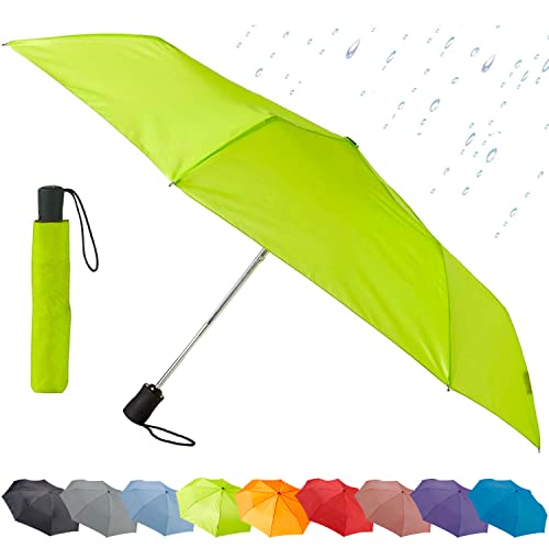 Lewis N. Clark Kompakt- und Leichtgewicht-Reise-Regenschirm, öffnet und schließt automatisch, Einheitsgröße, grün von Lewis N. Clark