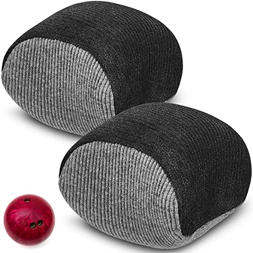 Lewtemi 2 Stück Mikrofaser-Bowling-Griffbälle, Mikrofaser-Bowling-Kolophonium-Taschen für Hände für Golf, Heben, Klettern, Tennis, Gymnastik (schwarz und grau) von Lewtemi