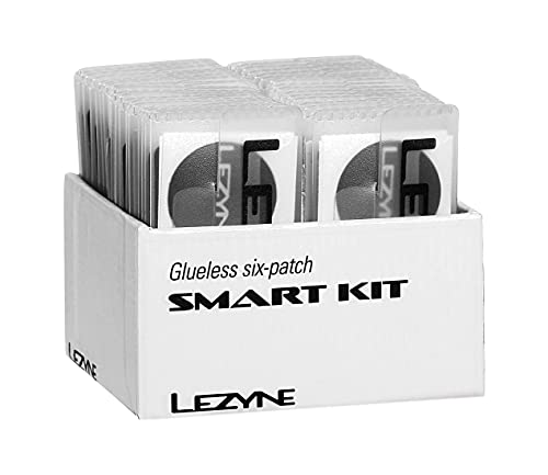 Lezyne Reparaturset SMART Kit Display 6 Schlauchflicken, 1 Anrauher 1 Reifenflicken Werkzeugsets, transparent, 34 STK von Lezyne