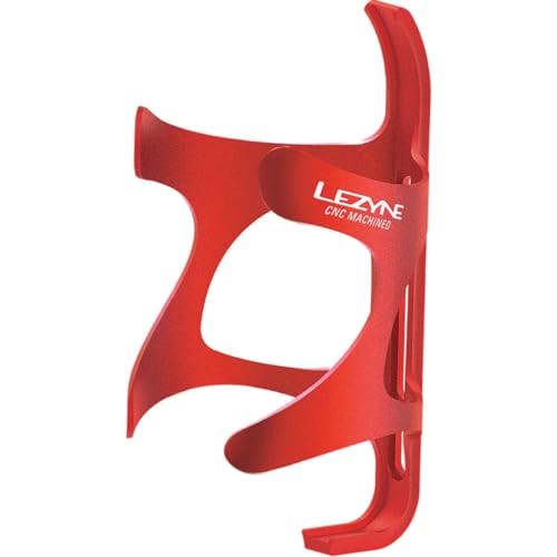 Lezyne Unisex – Erwachsene CNC CAGE AL, Rot/Bead Blast, Einheitsgröße von Lezyne