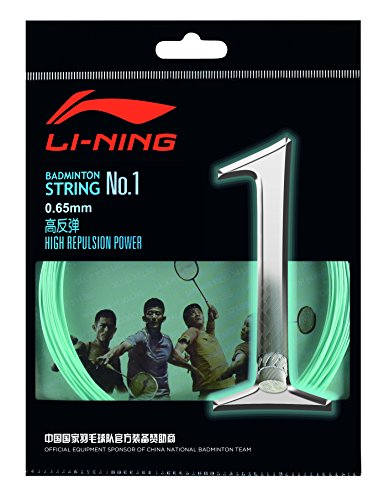LI-NING 10 m Badminton Schläger-Saite No. 1 minz-grün von LI-NING