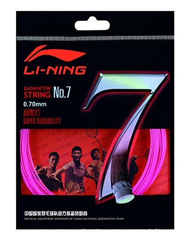 Li Ning Badminton Schläger-Saite No. 7 Pink von LI-NING