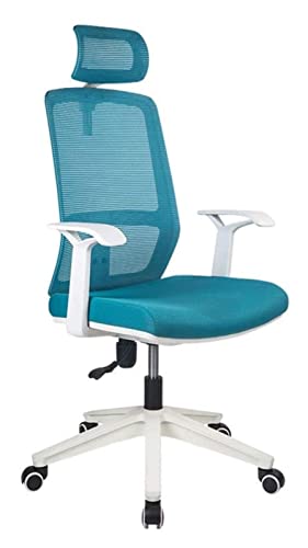 LiChA Bürostuhl, Büro-Computerstuhl, ergonomischer Netztisch und Stuhl, drehbarer Hebestuhl, Armlehne, gepolsterter Sitz, Spielstuhl, Stuhl (Farbe: Blau, Größe: freie Größe) von LiChA