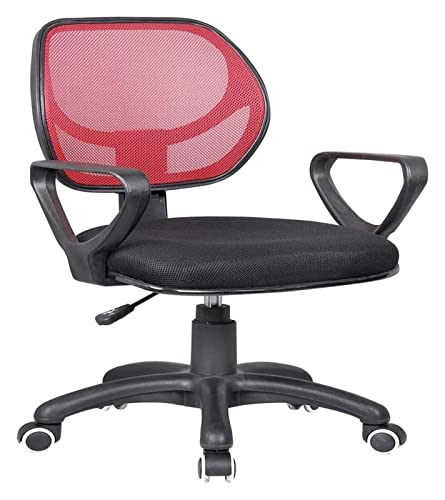 LiChA Bürostuhl, Büro-Schreibtischstuhl, ergonomischer Computerstuhl, Lift, Netzstuhl, Arbeitszimmer, Drehstuhl, Gaming-Stuhl, Stuhl (Farbe: Rot, Größe: Einheitsgröße) von LiChA