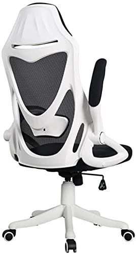 LiChA Bürostuhl, Bürostuhl, Netzstoff, hohe Rückenlehne, drehbar, atmungsaktiver Handlauf, E-Sport-Stuhl, aktives Lendenkissen, Lounge-Stuhl, Traggewicht: 150 kg, Stuhl (Farbe: Weiß) erforderlich von LiChA