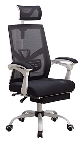 LiChA Bürostuhl, Bürostuhl, Schreibtischstuhl, Computerstuhl, ergonomisches Netz, atmungsaktive Rückenlehne, Spielstuhl, Liegestuhl, Liegestuhl, Arbeitsstuhl, Stuhl (Farbe: Weiß) von LiChA