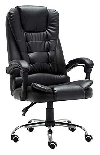 LiChA Bürostuhl, Computerstuhl, Boss-Stuhl, ergonomischer Chefsessel, Gaming-Stuhl, Rückenlehnenstuhl, Lift-Drehstuhl, Schreibtischstuhl, Boss-Sitzstuhl (Farbe: Schwarz), erforderlich von LiChA