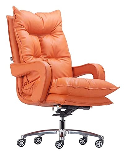 LiChA Bürostuhl, Computerstuhl, Chefstuhl, Arbeitszimmer, Schreibtischstuhl, Ergonomie, Stuhl mit hoher Rückenlehne, europäischer Polsterstuhl, E-Sport-Stuhl, Stuhl (Farbe: Orange) von LiChA