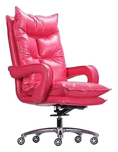 LiChA Bürostuhl, Computerstuhl, Chefstuhl, Arbeitszimmer-Schreibtischstuhl, Ergonomie-Stuhl mit hoher Rückenlehne, europäischer Polsterstuhl, E-Sport-Stuhl, Stuhl (Farbe: Dunkelrosa), erforderlich von LiChA