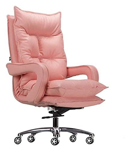 LiChA Bürostuhl, Computerstuhl, Chefstuhl, Arbeitszimmer-Schreibtischstuhl, Ergonomie-Stuhl mit hoher Rückenlehne, europäischer Polsterstuhl, E-Sport-Stuhl, Stuhl (Farbe: Rosa) von LiChA