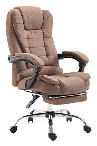 LiChA Bürostuhl, Computertisch und Stuhl, ergonomischer Bürostuhl, Arbeitsstuhl, gepolstert, hohe Rückenlehne, drehbarer Spielstuhl mit Fußschemel, Stuhl (Farbe: Grau) von LiChA