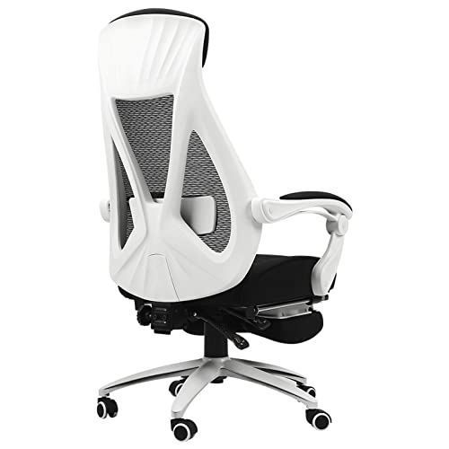 LiChA Bürostuhl, E-Sport-Stuhl, Liegestuhl, Computerstuhl, gepolsterter Sitz, ergonomischer Gaming-Stuhl, Rennsport-Netzstoff-Drehstuhl, Stuhl (Farbe: Weiß2, Größe: Einheitsgröße) von LiChA