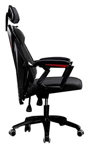 LiChA Bürostuhl, E-Sport-Stuhl, ergonomischer Rennstuhl, Computerstuhl, hohe Rückenlehne, Chefsessel, Bürostuhl, Lift-Drehstuhl, Stuhl (Farbe: schwarzes Gestell, schwarzes Netz), erforderlich von LiChA