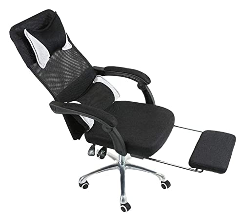 LiChA Bürostuhl, Gaming-Stuhl, Boss-Stuhl, Stahlrahmen, hohe Rückenlehne, Netz-Drehstuhl mit Fußstütze, Liegestuhl, Computerstuhl, Taillenstütze, Sitzstuhl (Farbe: F) erforderlich von LiChA
