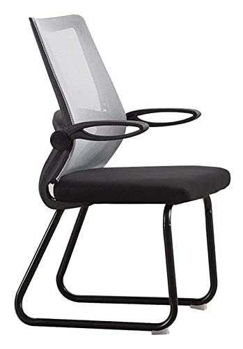 LiChA Bürostuhl, Mesh-Computertisch und Stuhl, Bogenfuß, ergonomischer Bürostuhl, verstellbare Armlehne, Spielstuhl, Konferenzstuhl, Stuhl (Farbe: Grau) von LiChA