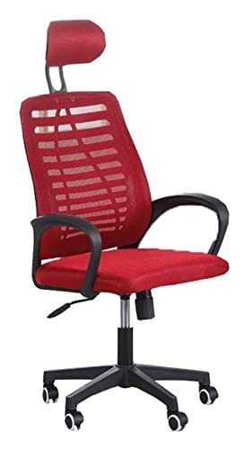 LiChA Bürostuhl, Sessel, Ergonomie, hohe Rückenlehne, Computer-Schreibtischstuhl, Netzstoff-Drehstuhl, Arbeitsstuhl, Spielstuhl, Stuhl (Farbe: Rot) erforderlich von LiChA