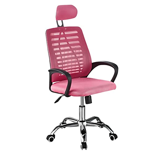 LiChA Bürostuhl, ergonomischer Büro-Computerstuhl, Büro-Schreibtischstuhl, drehbarer Mesh-Hebestuhl, Konferenz-Arbeitsstuhl, Gaming-Stuhl, Stuhl (Farbe: Rosa, Größe: freie Größe) von LiChA