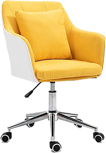 LiChA Bürostuhl, gepolsterter Sitz, ergonomischer Bürostuhl, verbessert die Körperhaltung und Nackenschmerzen, Arbeitsstuhl, E-Sport-Stuhl, Drehstuhl, Stuhl (Farbe: Gelb) von LiChA