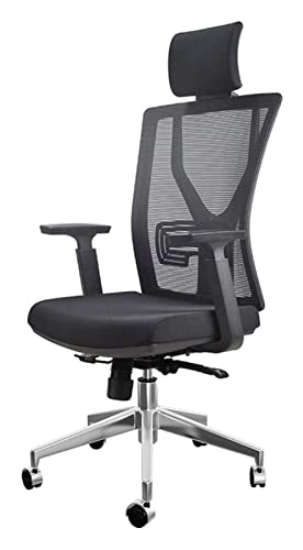 LiChA Bürostuhl, hohe Rückenlehne, E-Sport-Stuhl, drehbarer Büro-Schreibtischstuhl, Spielstuhl, geneigter Liegekissen-Sitz, Lendenwirbelstütze, Arbeitsstuhl, Stuhl (Farbe: Schwarz) von LiChA
