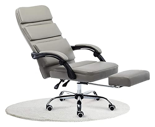 LiChA Bürostuhl Chefstuhl Computerstuhl Drehstuhl Büroliege PU-Ledersitz Arbeitsstuhl Gaming-Stuhl Stuhl (Farbe: Grau) erforderlich von LiChA