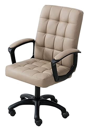 LiChA Bürostuhl Computerstuhl Heben Rotierender PU-Ledersitz Ergonomischer Lernbürostuhl Höhenverstellbarer Chefsessel Stuhl (Farbe: Khaki) erforderlich von LiChA