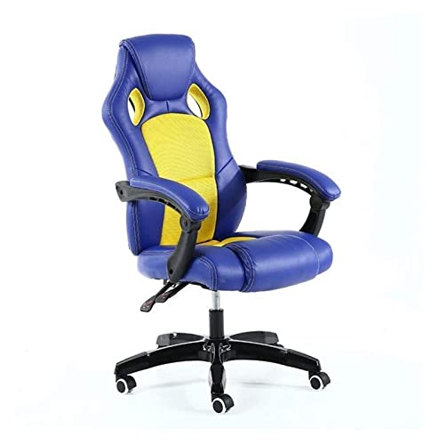 LiChA Bürostuhl Computerstuhl Hohe Rückenlehne Liegender Drehstuhl Gaming-Stuhl Ergonomischer Tisch- und Stuhlspielstuhl Armlehnensitzstuhl (Farbe: Gelb) erforderlich von LiChA