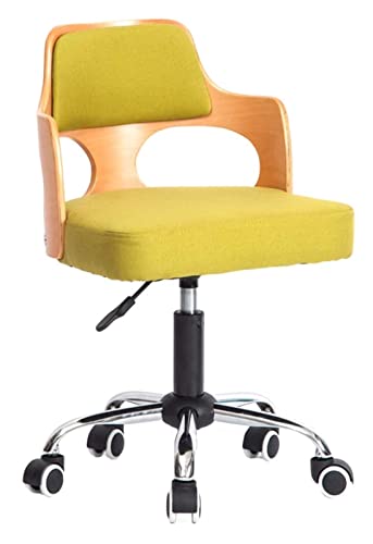 LiChA Bürostuhl Drehbarer Büro-Schreibtischstuhl Ergonomischer Stuhl Computerstuhl aus Baumwollleinen 360°-Drehstuhl Schaukelstuhl Stuhl (Farbe: Grün) erforderlich von LiChA