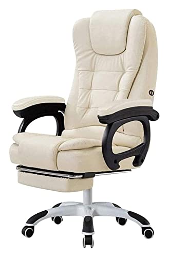 LiChA Bürostuhl E-Sport-Stuhl, Lift-Drehstuhl, hohe Rückenlehne, Büro-Schreibtischstuhl, Ergonomie, Neigungsfunktion, kniender Stuhl, Boss-Stuhl, Stuhl (Farbe: Weiß) erforderlich von LiChA