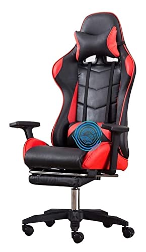 LiChA Bürostuhl E-Sport-Stuhl, Racing-Stil, Computerstuhl, Gaming-Stuhl, ergonomischer Armlehnensitz, anhebbarer Bürostuhl, Schreibtisch und Stuhl, Stuhl (Farbe: Schwarz, Rot), erforderlich von LiChA