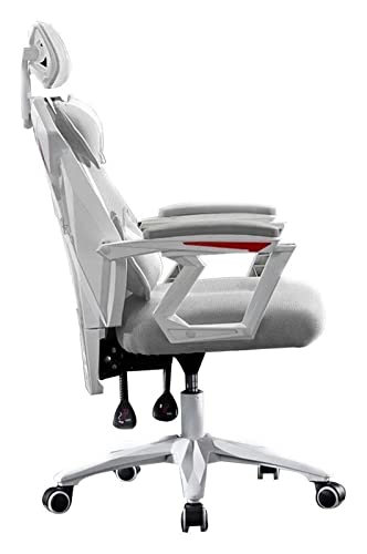 LiChA Bürostuhl E-Sport-Stuhl, Verstellbarer ergonomischer Rennstuhl, Computerstuhl, Chefsessel mit hoher Rückenlehne, Bürostuhl, Lift-Drehstuhl, Stuhl (Farbe: Grau) von LiChA