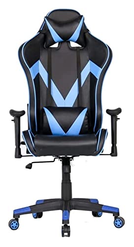 LiChA Bürostuhl E-Sport-Stuhl, Videospiel-Rennstuhl, ergonomischer Büro-Computerstuhl mit hoher Rückenlehne, Verstellbarer Arbeitsstuhl (Farbe: Bildfarbe, Größe: 70 x 70 x 127 cm) von LiChA