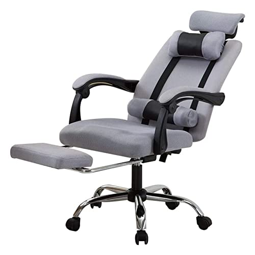 LiChA Bürostuhl E-Sport-Stuhl Ergonomischer Spielstuhl im Racing-Stil Bürostuhl Chefsessel mit hoher Rückenlehne und Fußstütze Liegestuhl (Farbe: Grau) erforderlich von LiChA