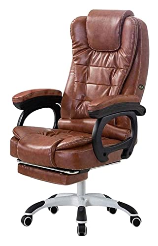 LiChA Bürostuhl E-Sports-Sessellift Drehstuhl Bürostuhl mit hoher Rückenlehne Ergonomie Kippfunktion Kniestuhl Chefstuhl Stuhl (Farbe: Braun) erforderlich von LiChA