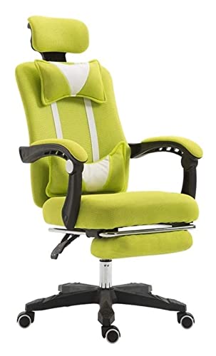 LiChA Bürostuhl E-Sportstuhl Ergonomischer Tisch und Stuhl Rennstuhl Spielstuhl Lift Drehstuhl Liegender Fußhocker Büro-Liegestuhl (Farbe: Grün) erforderlich von LiChA