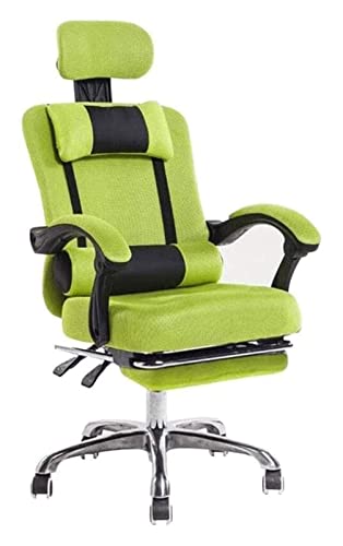 LiChA Bürostuhl Elektrischer Wettbewerbsstuhl Ergonomie-Bürostuhl Spielstuhl Mesh-Fußstützenstuhl Computertisch mit hoher Rückenlehne und Stuhl Stuhl (Farbe: Grün) erforderlich von LiChA