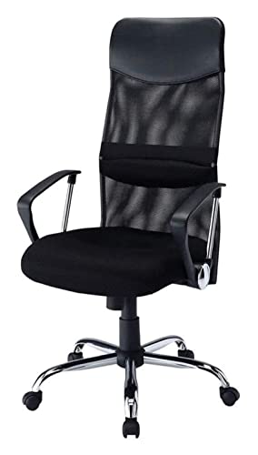 LiChA Bürostuhl Ergonomischer Computerstuhl Liegender Netzstoff Drehbarer Hebestuhl Büroschreibtischstuhl Netzstuhl mit hoher Rückenlehne Spielstuhl Stuhl (Farbe: Schwarz) erforderlich von LiChA