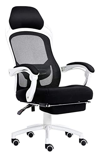 LiChA Bürostuhl Ergonomischer Netztisch und Stuhl Bürostuhl 360 Grad drehbarer Computerstuhl Höhenverstellbarer Drehstuhl Stuhl (Farbe: Weiß) erforderlich von LiChA