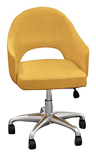 LiChA Bürostuhl Gepolsterter Drehstuhl mit mittlerer Rückenlehne Bürostuhl Ergonomischer Arbeitsstuhl mit Armlehnen 360° drehbarer Rückenlehnenstützstuhl (Farbe: Grau) erforderlich von LiChA